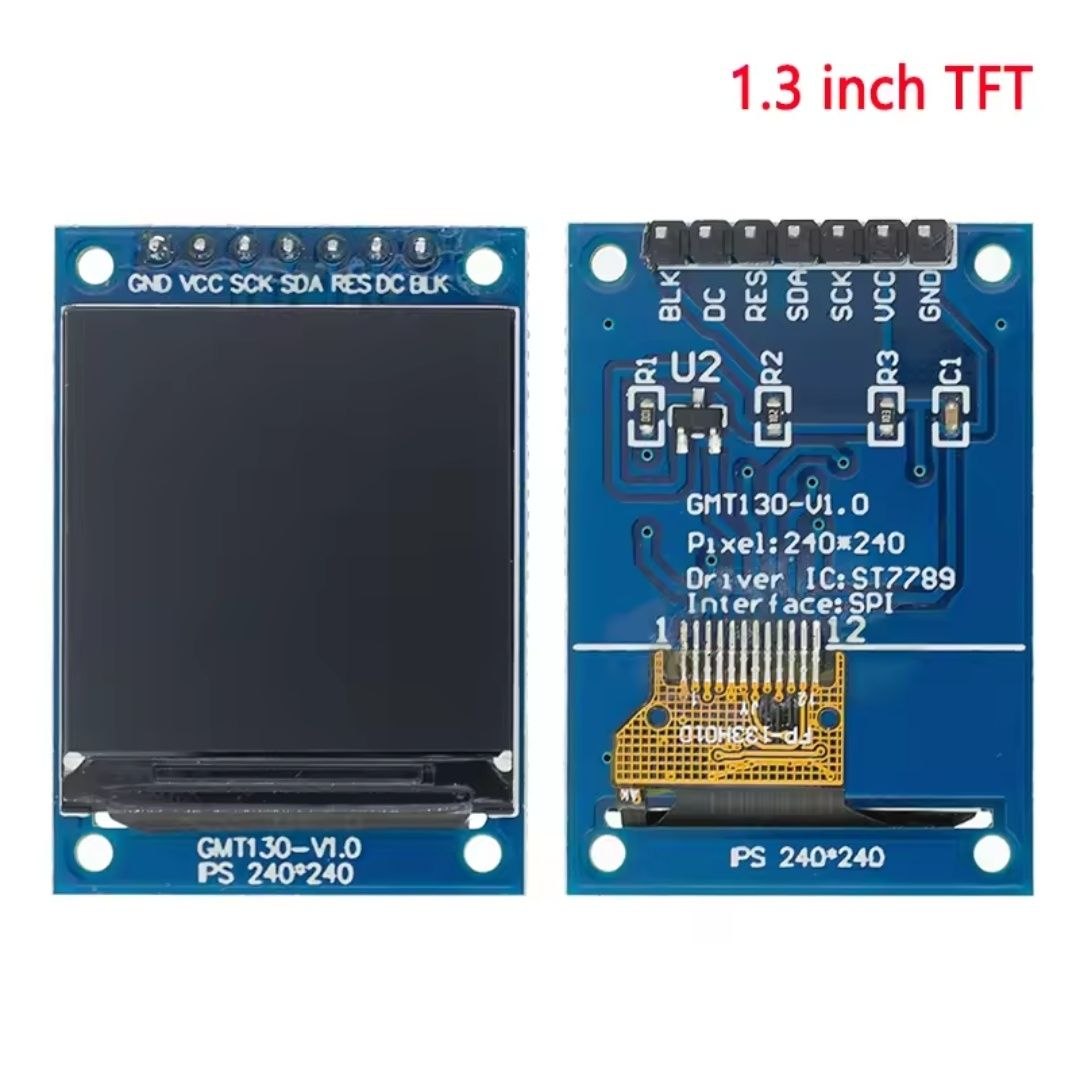 TFT Display 0.96/1.3/1.44/1.77/1.8/2.4/2.8 inch ips 7P SPI HD 65K TFT full colour LCD Module ST7735 Drive IC 80*160 for arduino, esp32, esp8266