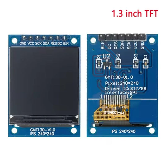 TFT Display 0.96/1.3/1.44/1.77/1.8/2.4/2.8 inch ips 7P SPI HD 65K TFT full colour LCD Module ST7735 Drive IC 80*160 for arduino, esp32, esp8266